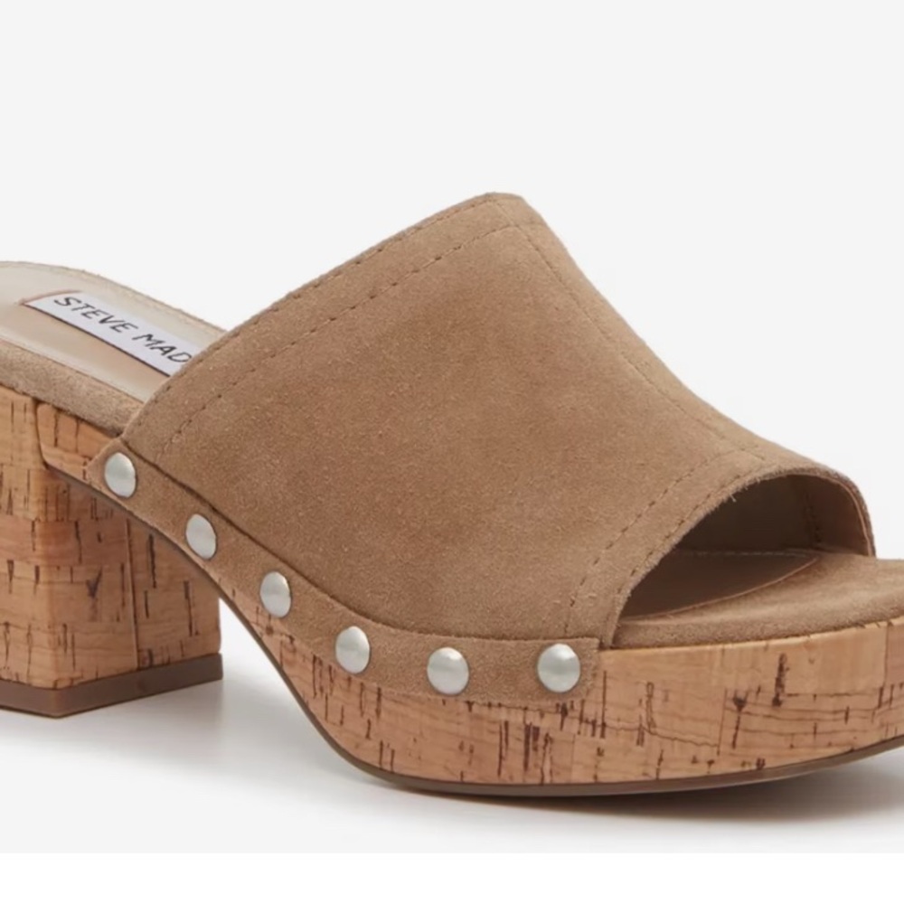 Steve Madden Brown Suede Mules